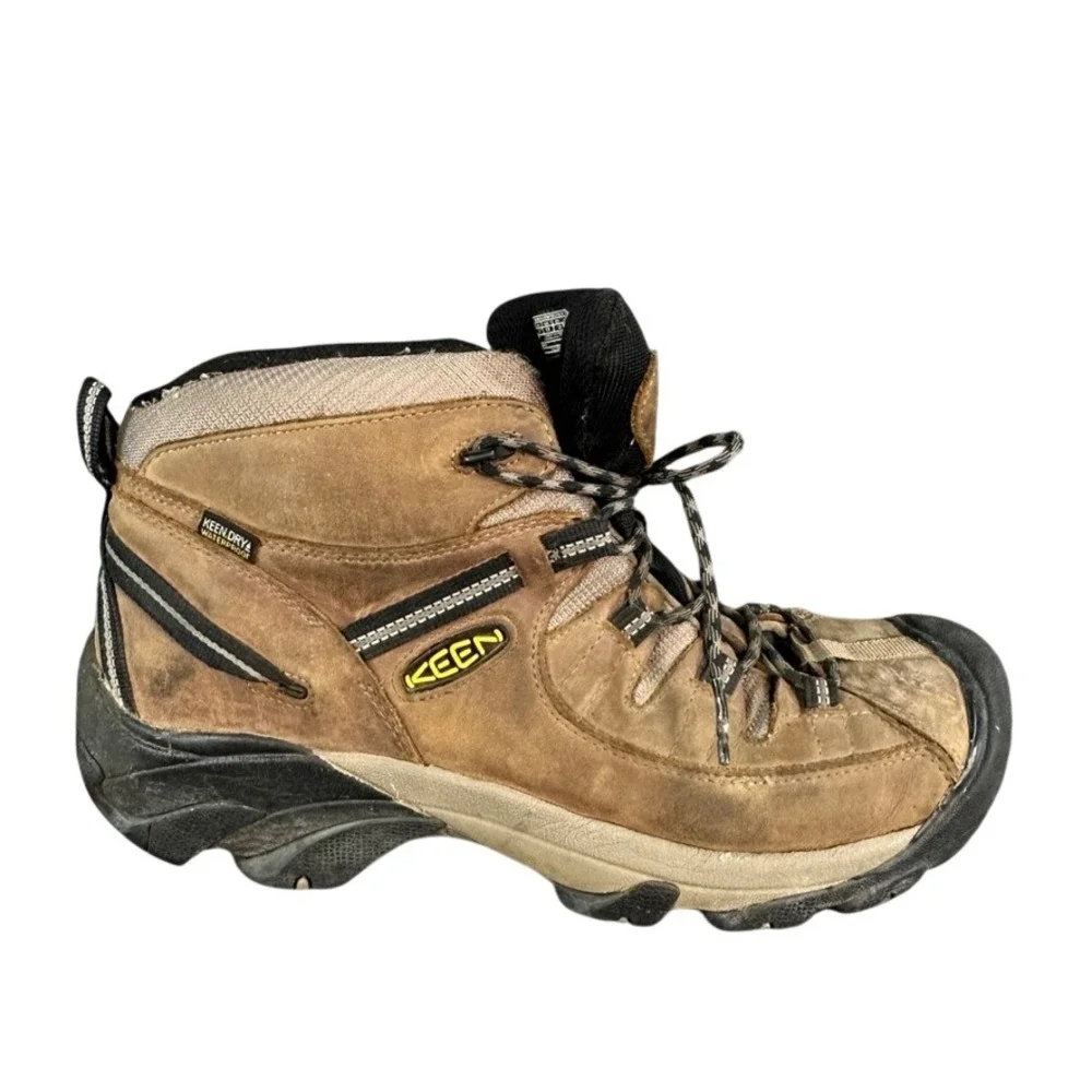 Keen Targhee II Waterproof Mid Hiking Boots Brown Leather Mens 13 1008417